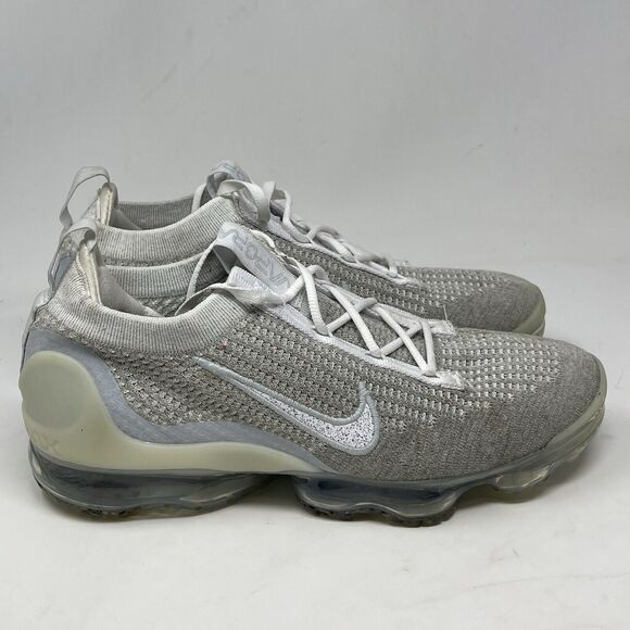 Nike Air Vapormax 2021 FlyKnit Training Shoes Womens 10.5 White Pure Platinum